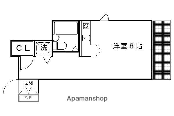 ラ・ルース東山(ワンルーム/1階)の間取り写真
