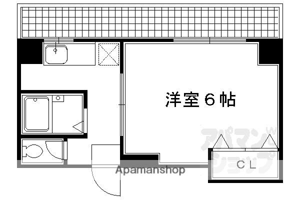 コーポ津田(1K/4階)の間取り写真