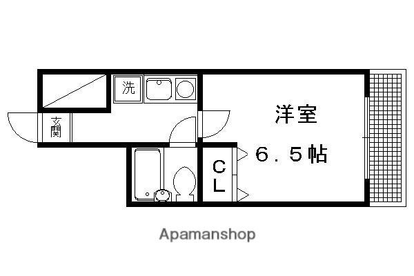 シャローム(1K/5階)の間取り写真