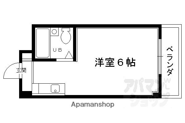 コーポ西賀茂(ワンルーム/4階)の間取り写真