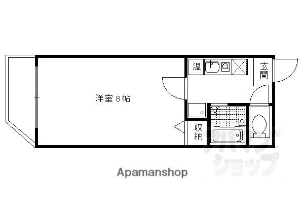 リエール東大路(1K/2階)の間取り写真