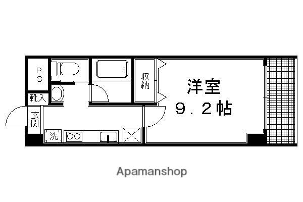 ライズ京都北山(1K/3階)の間取り写真