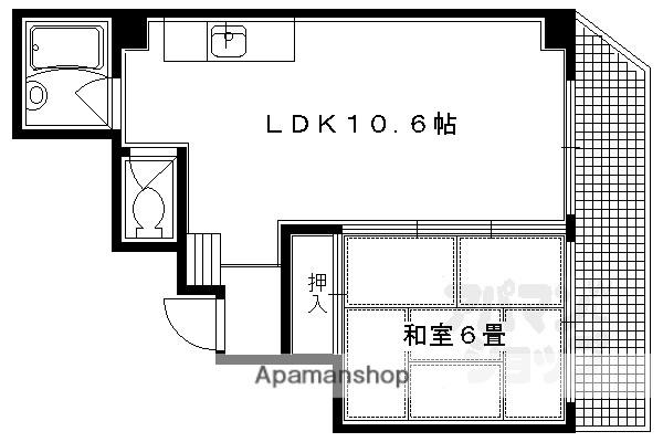 マウンテンリップ(1LDK/2階)の間取り写真
