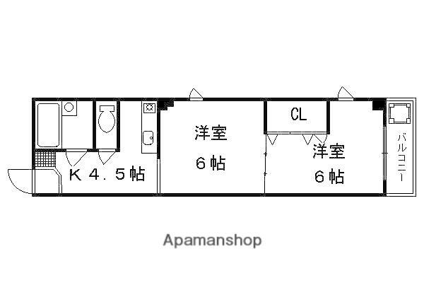 松廣ビル(2K/3階)の間取り写真
