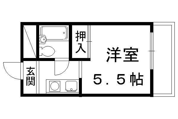 ハイツ協栄(1K/1階)の間取り写真