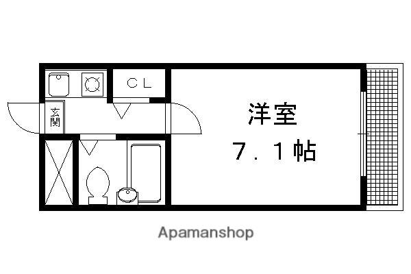 GRANDREU金閣(1K/5階)の間取り写真