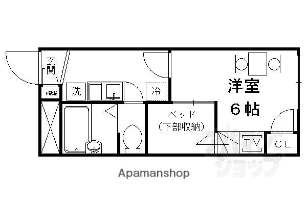 レオパレスクリエイティブAGE(1K/2階)の間取り写真
