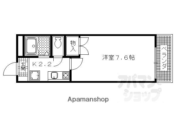 寺屋ハウス(1K/2階)の間取り写真