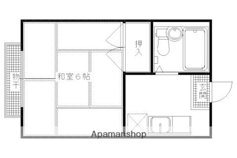青葉ハイツ(1K/1階)の間取り写真