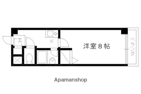 サンリーベ衣笠(1K/3階)の間取り写真