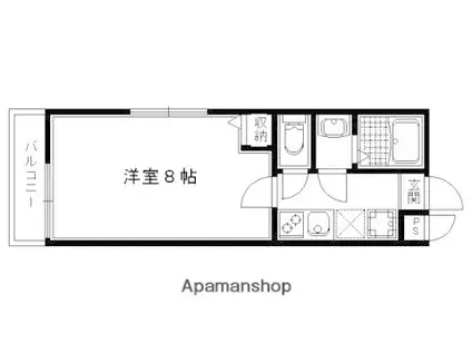 フラッティ千本鞍馬口(1K/3階)の間取り写真