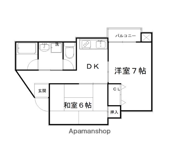 リアライズ衣笠(1LDK/4階)の間取り写真