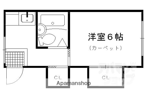 たつみ2号棟(1K/1階)の間取り写真