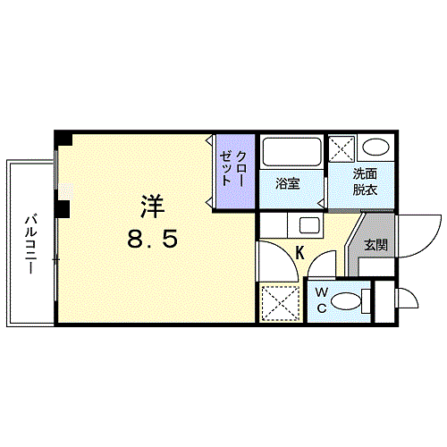 STELLAALPINA(1K/2階)の間取り写真
