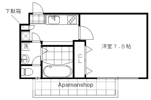 四番町マンション(1K/3階)の間取り写真
