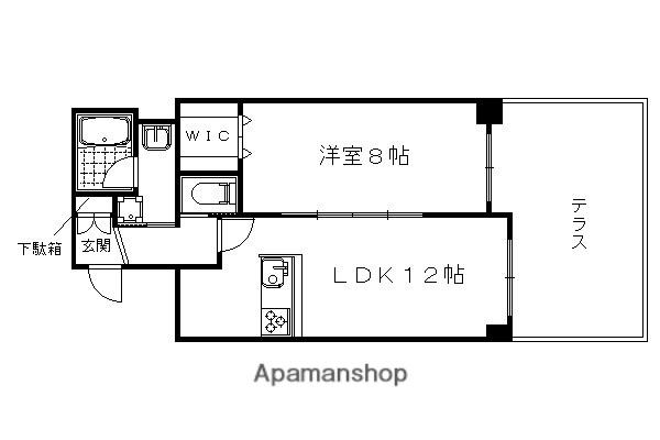 セラヴィ太秦天神川(1LDK/1階)の間取り写真
