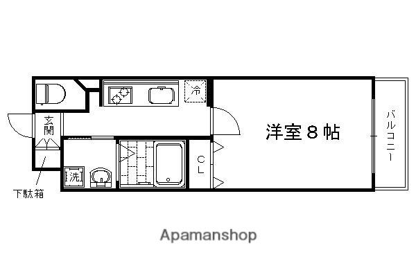 花園春日町マンション(1K/1階)の間取り写真