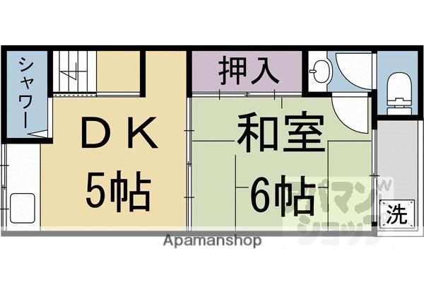 いずみ荘(1DK/2階)の間取り写真