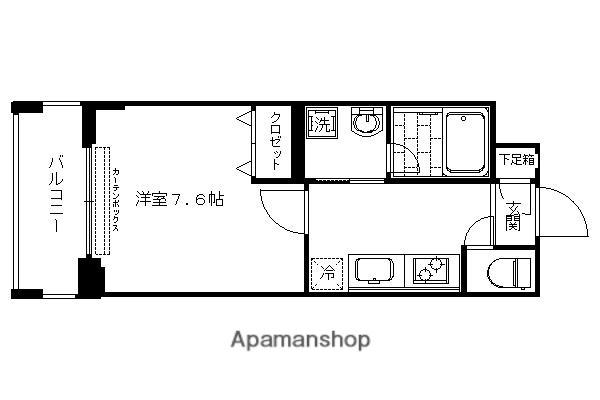 ベラジオ京都西院ウエストシティ(1K/4階)の間取り写真