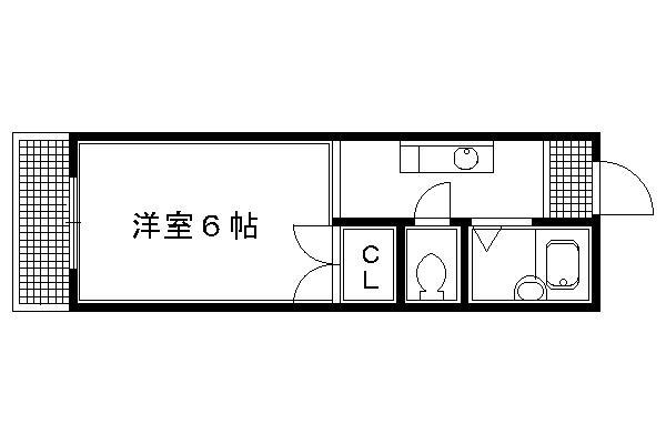 幸神ハイツ(1K/1階)の間取り写真