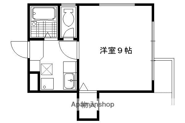 リバーパレス高野(1K/3階)の間取り写真