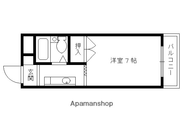 山王ハウス(1K/3階)の間取り写真