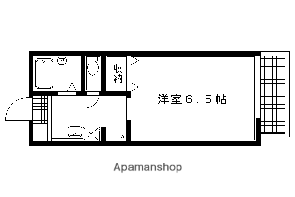 ディアス グリーンホンマチ(1K/1階)の間取り写真