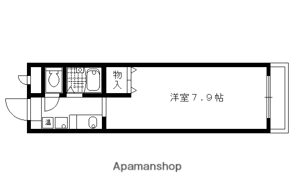 グランディヨン百万遍(1K/3階)の間取り写真