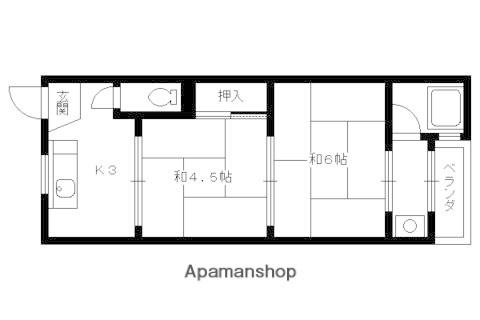 ラ・シノン(2K/1階)の間取り写真