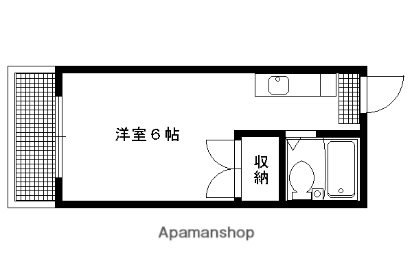 シティハイツ近衛(1K/1階)の間取り写真