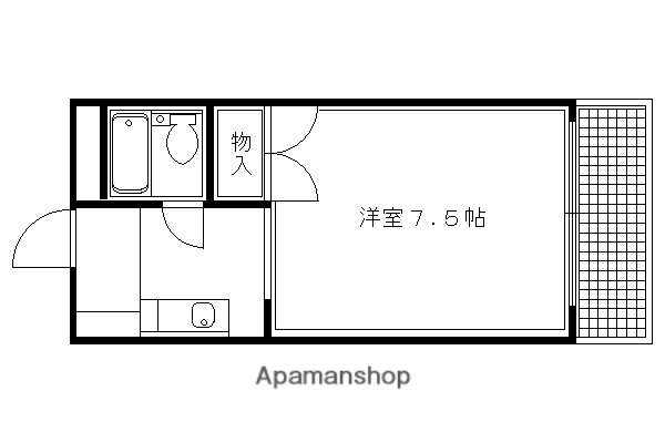 メゾン・ジョアパートI(1K/3階)の間取り写真