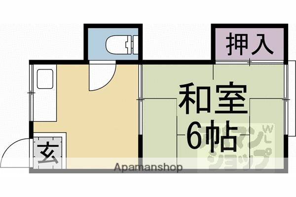 里ノ荘(1K/2階)の間取り写真