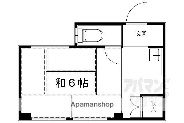 今出川マンション(1K/3階)の間取り写真