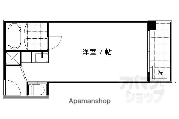 SAKIZOBUILD千丸(1K/4階)の間取り写真