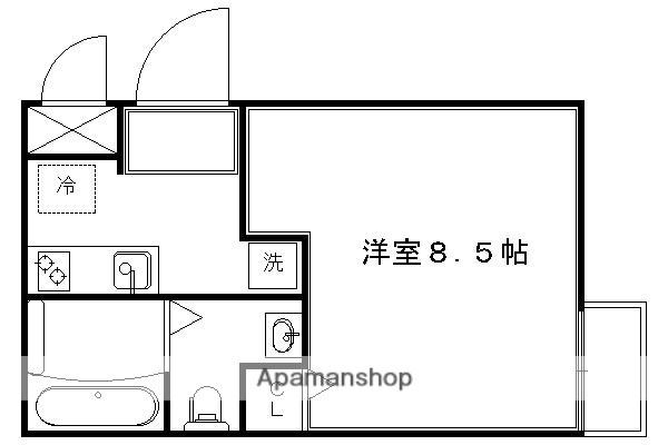 サントス竪社(1K/3階)の間取り写真