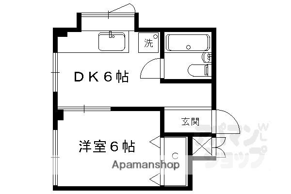 メゾンドぺぺ(1DK/4階)の間取り写真