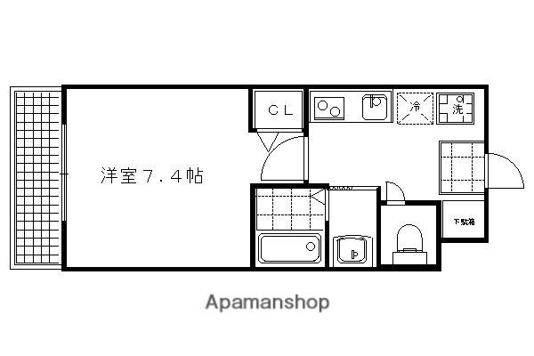 ジョバニ フォーリエ(1K/1階)の間取り写真