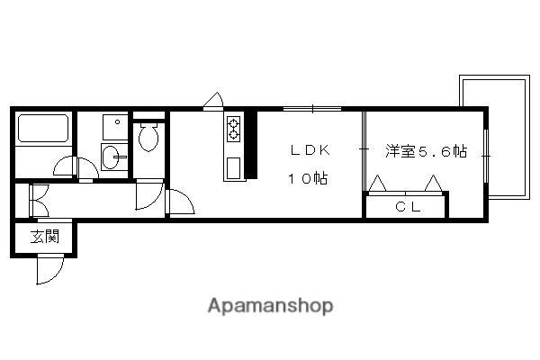 シャーメゾン御所西(1LDK/2階)の間取り写真