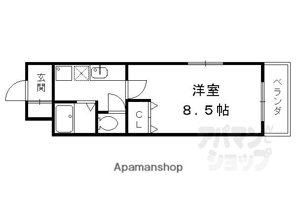 まちゃまちゃ(1K/3階)の間取り写真