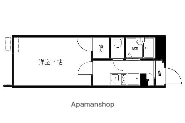 レオパレス旭ヶ丘(1K/1階)の間取り写真