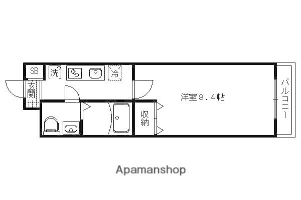 コートハウス大西II(1K/1階)の間取り写真