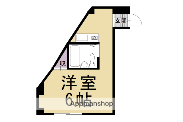 GRAND VALUE出町柳(ワンルーム/3階)の間取り写真