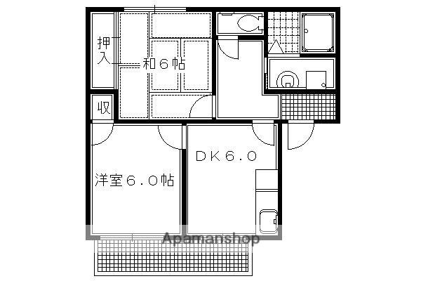 ハイツプレオネ(2DK/2階)の間取り写真
