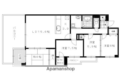 ユニーブル京都紫野(4LDK/2階)の間取り写真