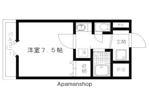 ハウスセゾン鞍馬口(1K/6階)の間取り写真