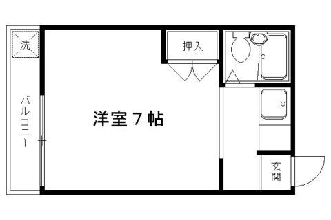 マグノリア館(1K/2階)の間取り写真