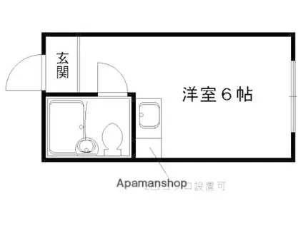 カレッジアンハウス玄琢(ワンルーム/2階)の間取り写真