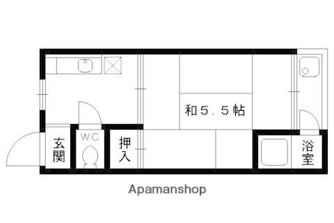 等持院マンション(1K/1階)の間取り写真