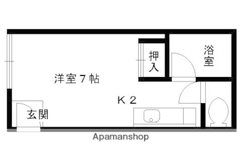 プチハイツ坪倉(ワンルーム/1階)の間取り写真