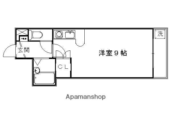 グランドールワタナベI(ワンルーム/2階)の間取り写真